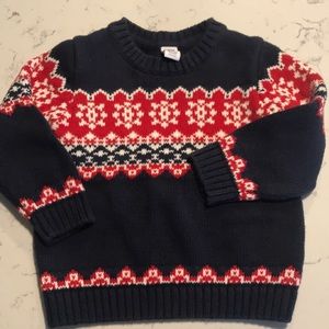 Janie and Jack Boys Crew Neck Fair Isle Sweater